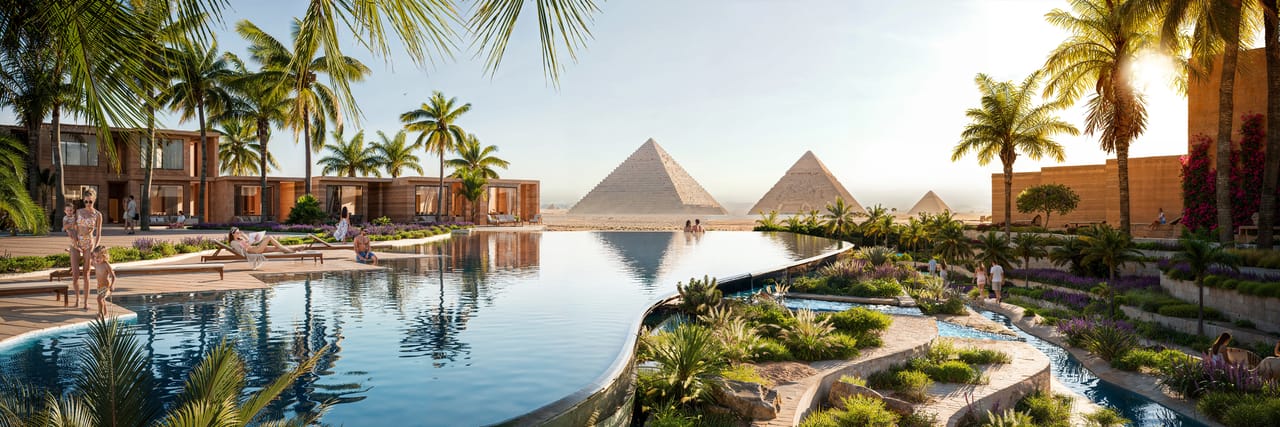 Egyptian boutique hotel exterior